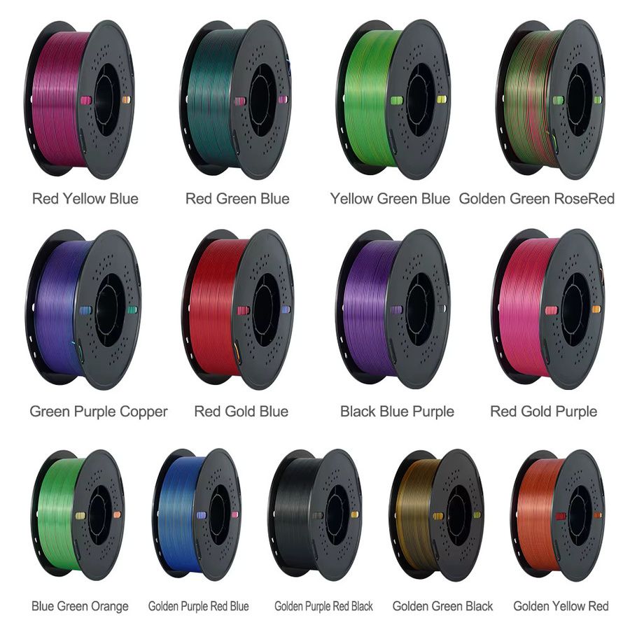KINGROON PLA Seidenfilament für FDM 3D-Drucker in Blau, Grün, Lila und Multicolour - Bild 4