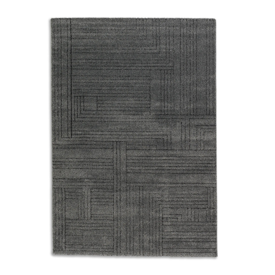 Schöner Wohnen Teppich Pure Design in Anthrazit mit geometrischem Muster, B/T: 80 x 150 cm - Bild 2