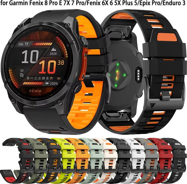 Garmin Uhrenarmband Silikon, Schwarz, Unisex - Bild 1