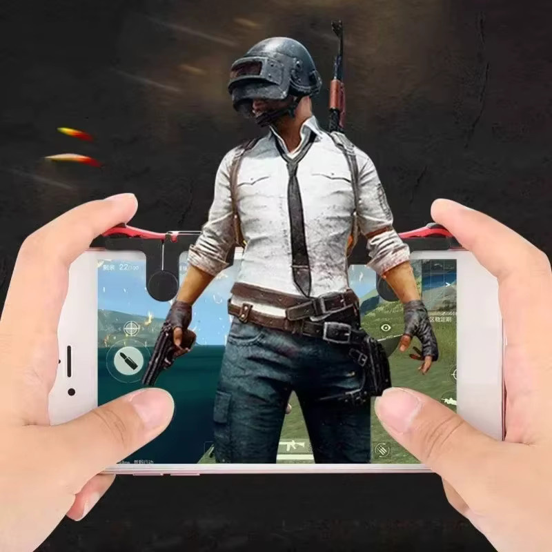 Kanlennys Room D9 Kunststoff Gaming Controller L1 R1 für iPhone und Android, Schwarz, 1 Paar rutschfeste Mobile Gamepads mit hoher Empfindlichkeit - Bild 2