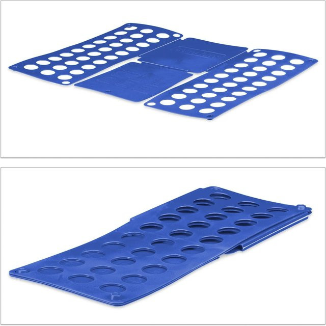 Relaxdays Wäschefaltbrett aus Kunststoff in Blau, B: 70,5 cm, T: 59 cm - Bild 1