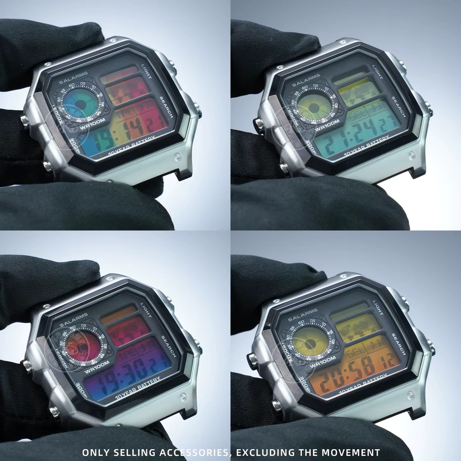 Casio AE-1200 Uhren-Display Overlay-Aufkleber, Bunt - Bild 2