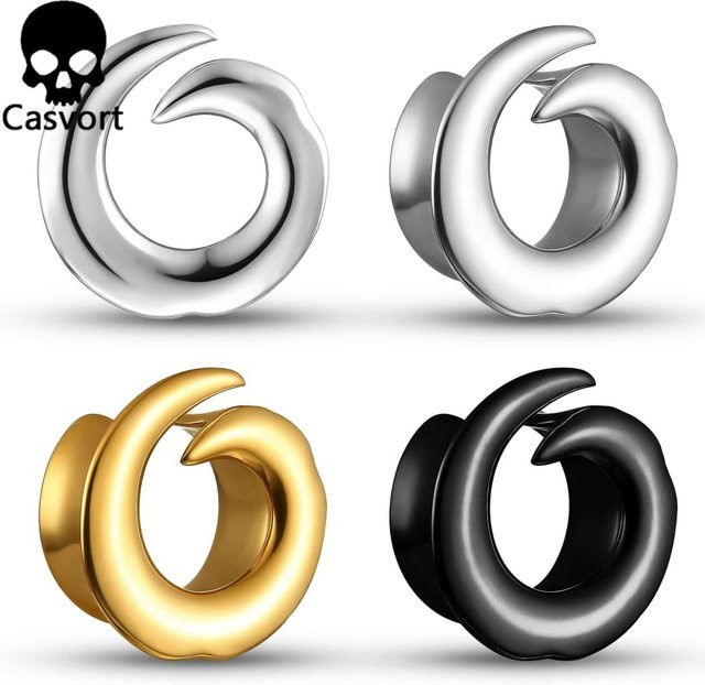 Casvort Ohr Tunnel Plugs, Edelstahl, Unisex - Bild 1