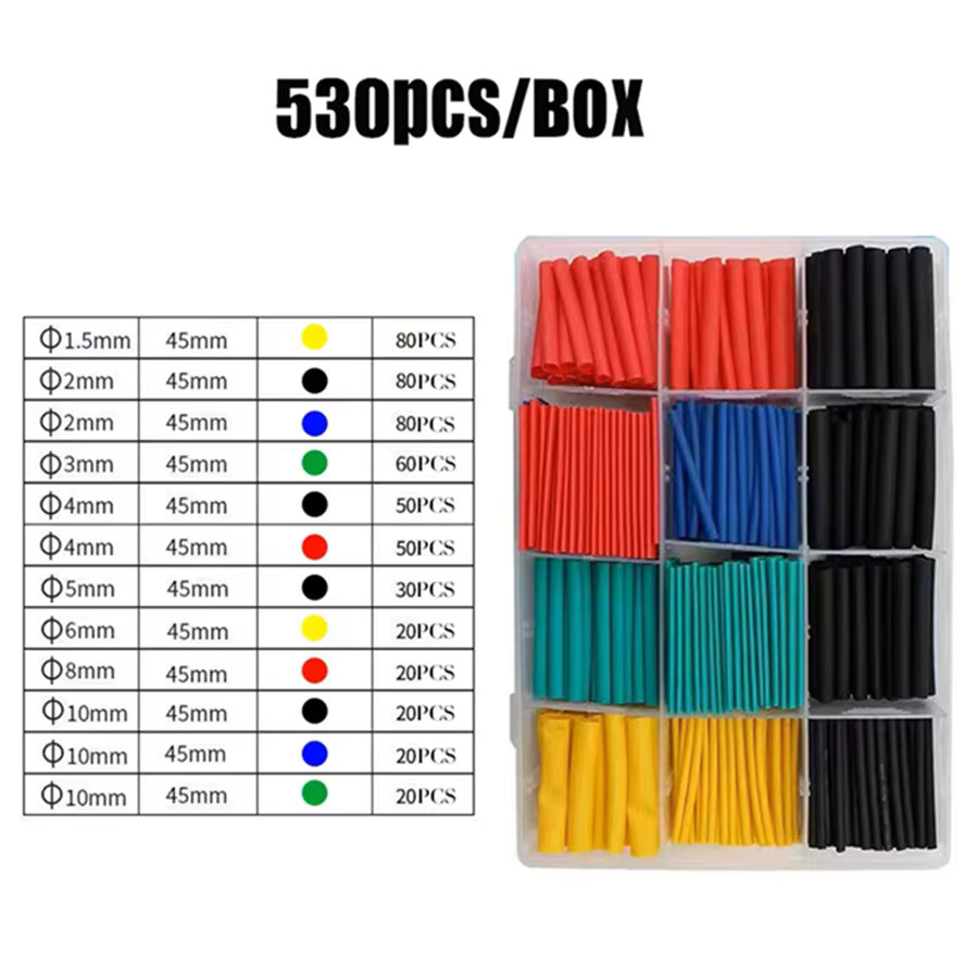 Schrumpfschlauch Set in Multicolor aus Polyolefin für die Kabelisolierung und Drahtreparatur, 530 bis 750 Stück - Bild 2