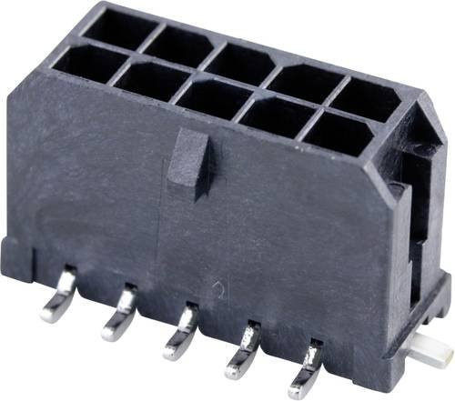 Molex Einbau-Stiftleiste Standard 10-polig in Schwarz mit Goldkontakten und 3mm Rastermaß - Bild 1