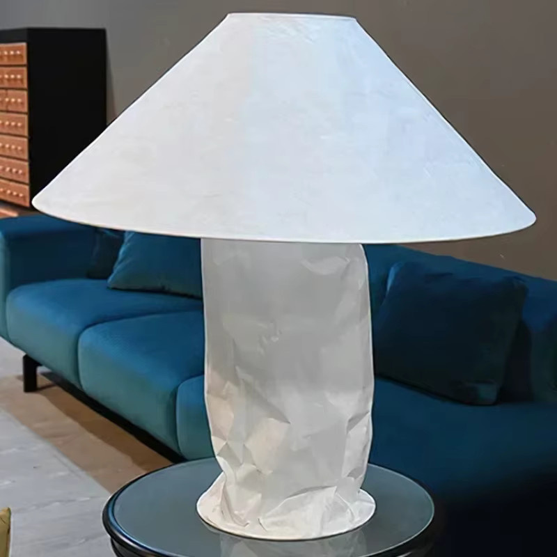 Stilvolle LED-Stehleuchte in Pilzform aus weißem Papier für dein Schlafzimmer und die Heimdekoration - Bild 3