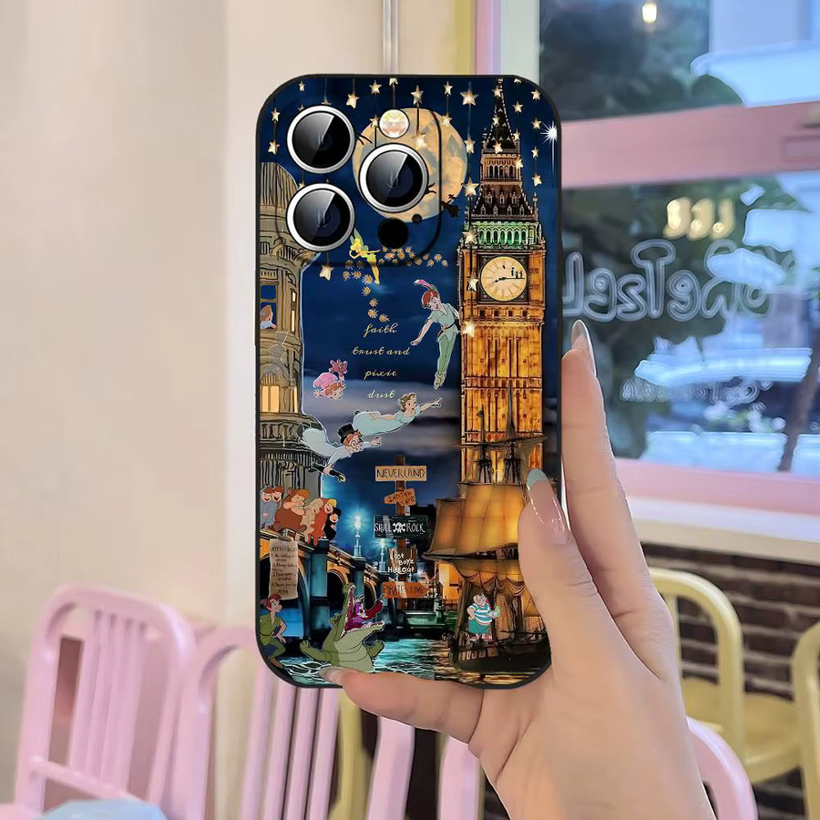 Mesuca Handyhülle mit Peter Pan Cartoon Design für iPhone 11 bis iPhone 17 Pro Max Plus Mini, weiche TPU Hülle, Multicolour - Bild 6