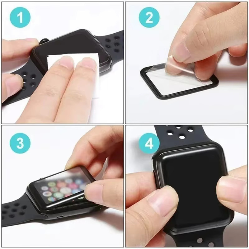 PEO Displayschutzfolie für Apple Watch Serie 11 10 9 8 7 6 5 Ultra 2 in Transparent - Bild 4