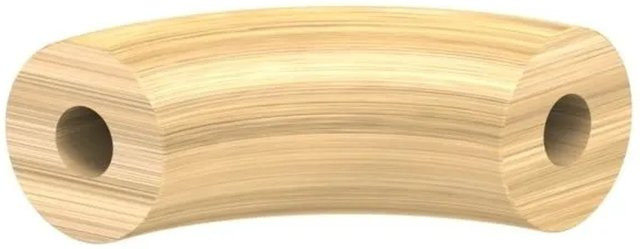 FeNau Holzhandlauf Bogen Eiche braun Ø 42,4 mm geschliffen und lackiert - Bild 1