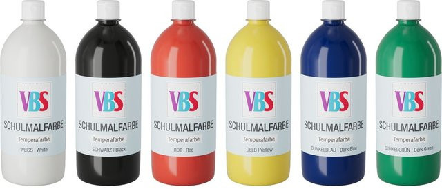 VBS Schulmalfarbe Basic 6er-Set Bunt / Mehrfarbig ab 3 Jahren - Bild 1