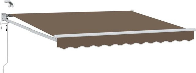 vidaXL Elektrische Ausziehbare Markise in Taupe aus Polyester und Aluminium - Bild 1