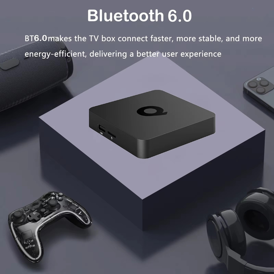 Q1 Android 16 TV Box mit Allwinner H313 Quad Core, 8GB RAM, 128GB Speicher, 5G Wifi und 8K Unterstützung, Schwarz - Bild 3