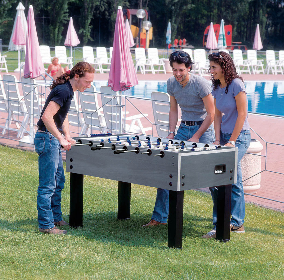 Garlando Outdoor Tischfußball Kickertisch G-500 in Blau mit Profistangen - Bild 2