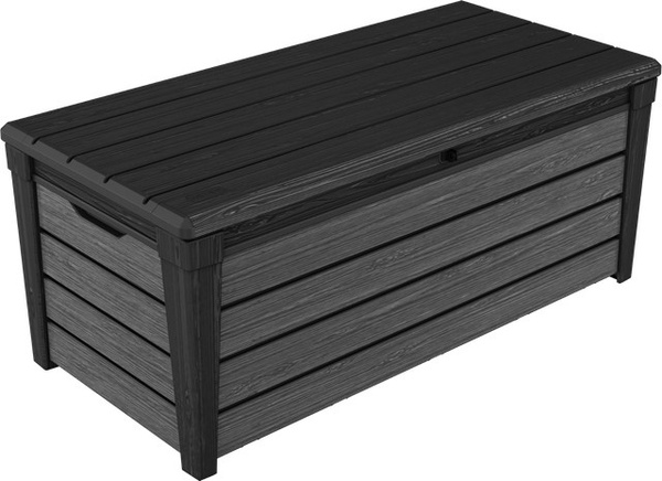 Kissenbox Intergard in Schwarz und Anthrazit, B/T/H: 145 x 60,3 x 69,7 cm