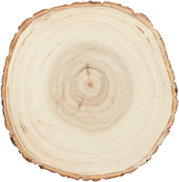 Rico Design Holzscheibe aus Pappelholz, rund, Beige, Durchmesser: 16-19 cm, Höhe: 1,5 cm - Bild 1