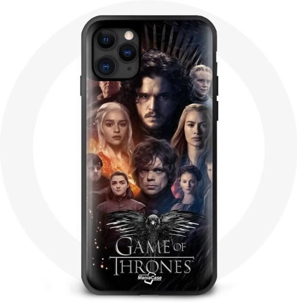 MANIACASE iPhone 12 Pro Max Hülle Game of Thrones Staffel 8 Adler-Logo Schwarz Grau Multicolour - Bild 1