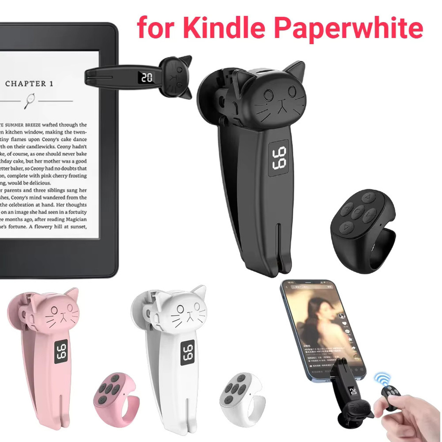 ALLOET 2-in-1 Kabellose Fernbedienung als Seitenblätterer und Kamera-Auslöser für E-Reader wie Kindle Paperwhite sowie für dein Telefon - Bild 2