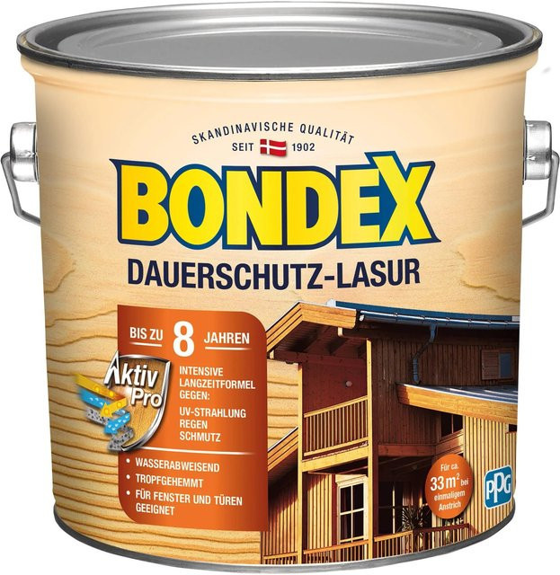 Bondex Dauerschutz-Lasur Grau 2,5 l - Bild 1
