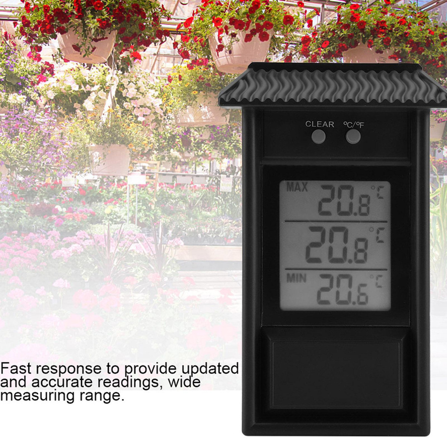 KONNWEI Digitales Hygrometer und Innenraumthermometer in Schwarz - Bild 4