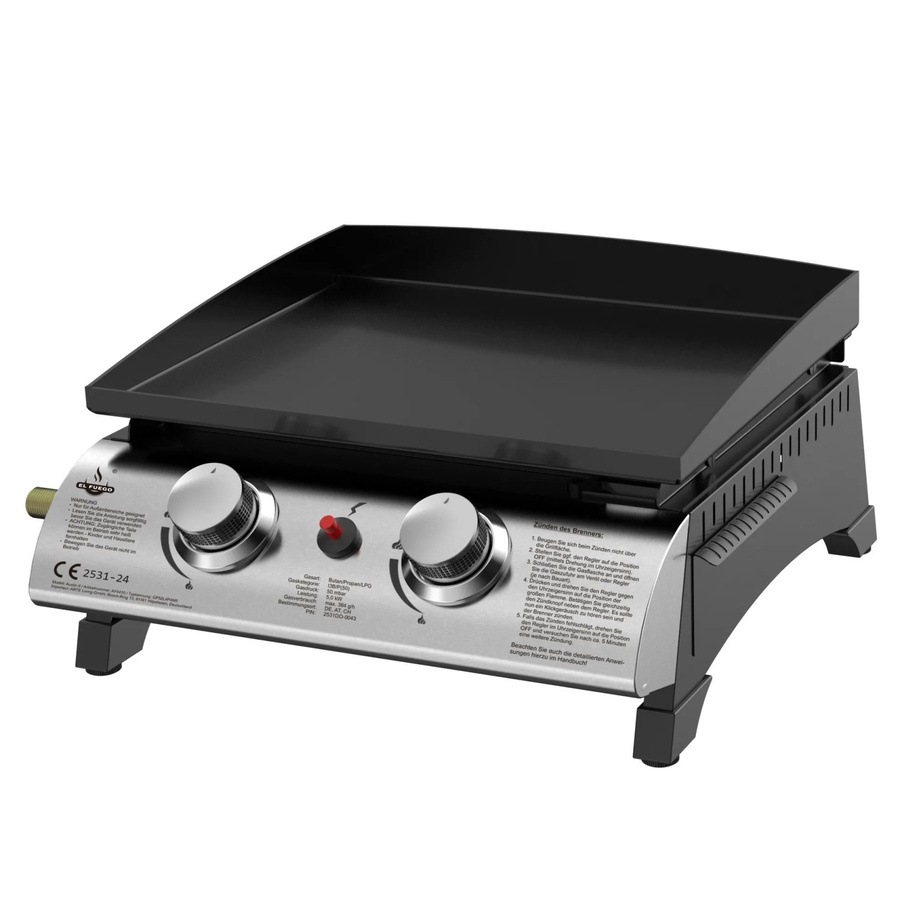El Fuego Plancha Austin II Gasgrill mit Gusseisenplatte in Schwarz - Bild 2