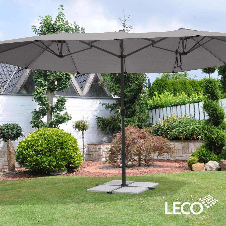 Leco Oval-Sonnenschirm DAS ORIGINAL in Anthrazit mit Aluminiumgestell, B: 460 cm, T: 270 cm, H: 245 cm - Bild 2