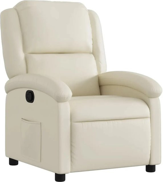vidaXL Relaxsessel in Creme mit Kunstleder und Armlehnen - Bild 1