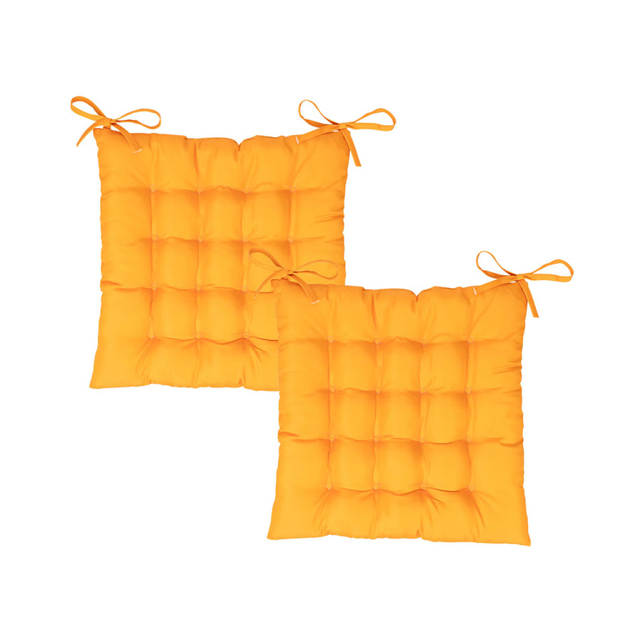 Sitzkissen Tulpentraum von Viva Domo, 2er Set, quadratisch, floral, mehrfarbig Orange - Bild 1