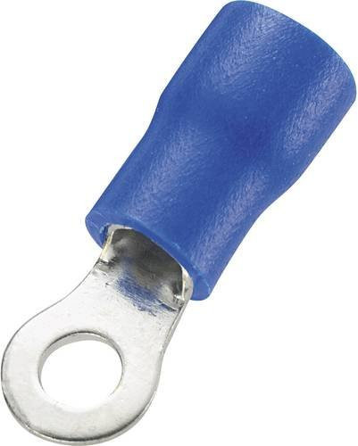 TRU Components Ringkabelschuh Blau, Teilisoliert, Querschnitt max. 2,50 mm², Loch-Ø 13 mm, 50 Stück - Bild 1
