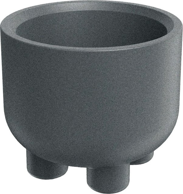 Prosperplast Blumentopf Molta Round Foot in Granit, Durchmesser: 48 cm, Höhe: 42 cm - Bild 1
