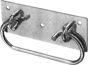 LÜSEBRINK Kistengriffe Nr.84/5 schwer aus Zink in Silber, Länge: 100 mm, Breite: 42 mm, Griff Durchmesser: 4,8 mm - Bild 1