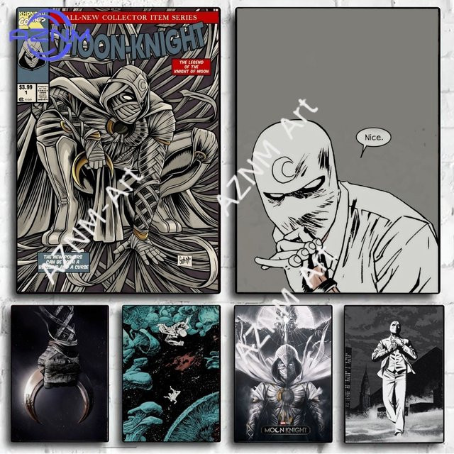 KAYOU Moon G-Knight-D Vintage Poster aus Kraftpapier als Wandkunst - Bild 1