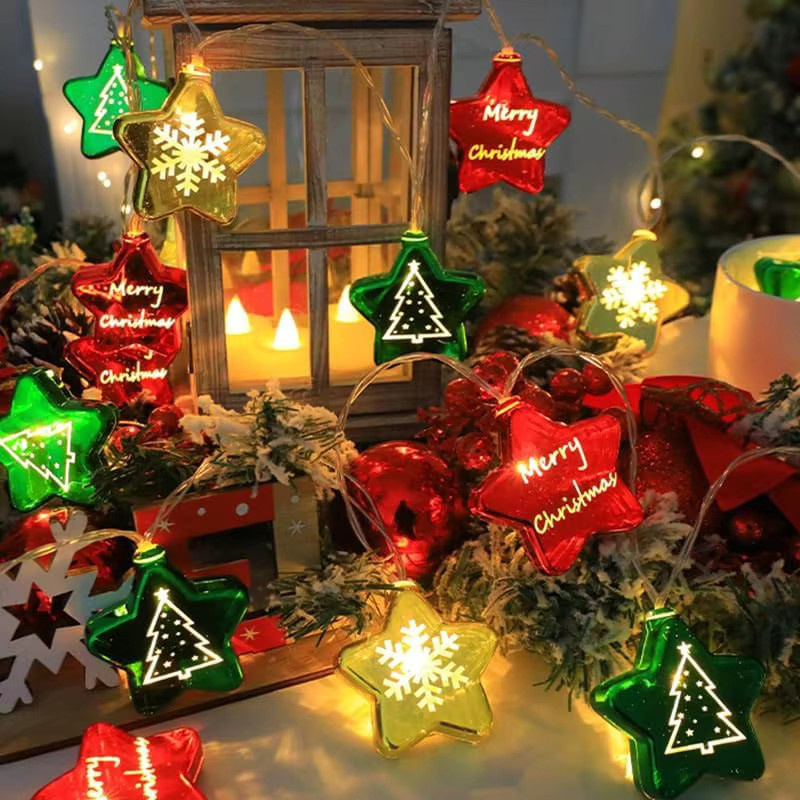 Peach Forest LED Stern Fee Lichterkette mit 10 oder 20 LEDs in Multicolour für Weihnachtsbaum, Party und Hochzeit, batteriebetrieben - Bild 2