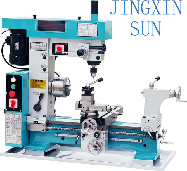 Mühle HQ500 Mehrzweckmaschine als Drehmaschine Combo zum Bohren und Fräsen in Blau - Bild 1