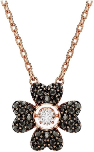 Swarovski Kleeblatt Anhänger Halskette, Roségold, Kristall, Damen - Bild 1
