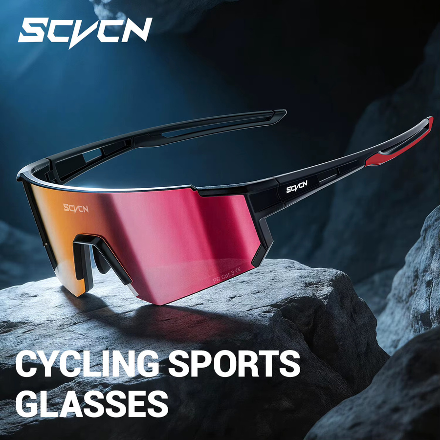 SCVCN Sportsonnenbrille, Vollrand, Kunststoff, Unisex - Bild 3
