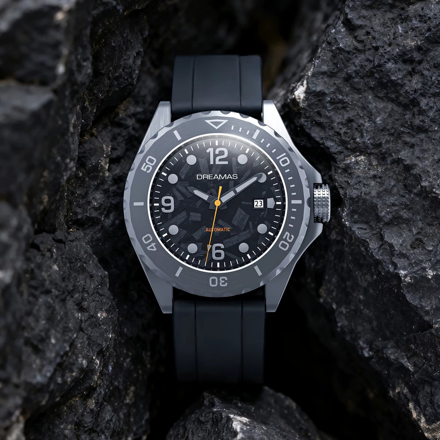 DREAMAS Taucheruhr, Automatik, Titan, Schwarz, Herren - Bild 3