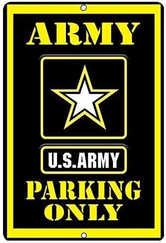 ZMKDLL Metall-Blechschild Tina R US Army Parking in Vintage-Look, Schwarz, Breite: 20,0 cm, Höhe: 14,0 cm - Bild 1
