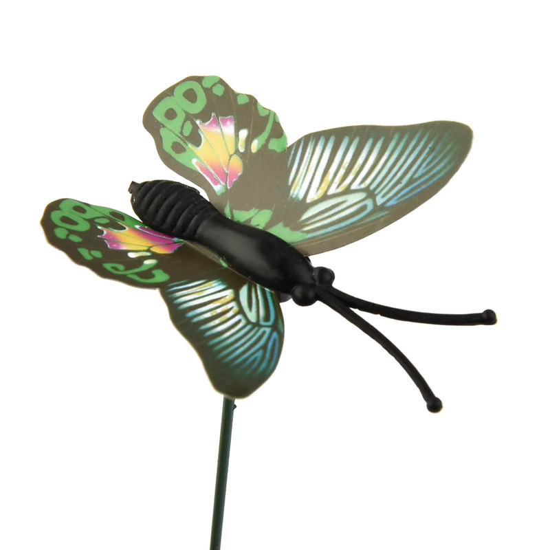 50 Stück VIBRATITE Schmetterling Steckstäbe bunte Simulations-Schmetterlinge zur Garten- und Blumentopf-Dekoration Höhe: 25 cm, Breite: 4 cm - Bild 6