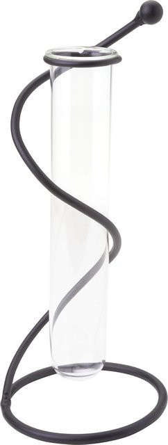 VBS Reagenzglashalter Vase in Beige für den Tisch aus Glas und Metall - Bild 1