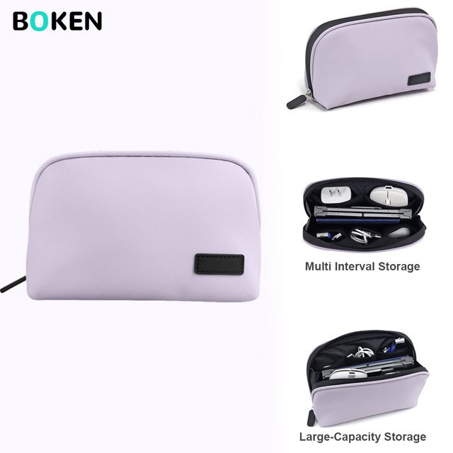 ValueWin Tech-Organizer-Tasche in Lila mit Netzfächern für Kabel, Ladegeräte und Zubehör - Bild 1