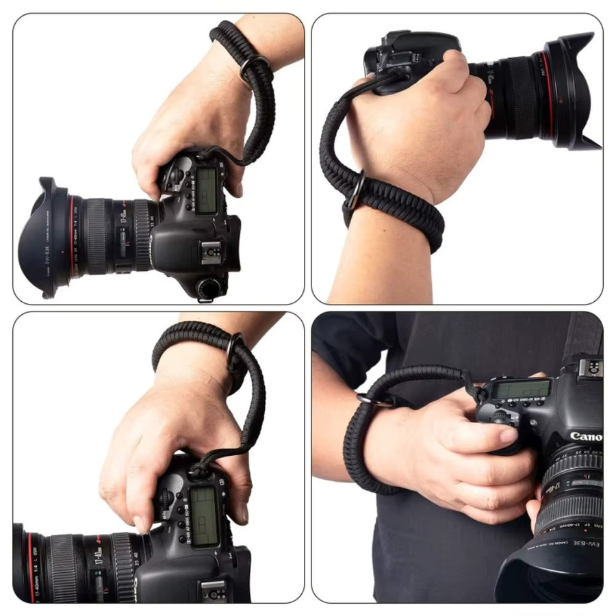 Handgewebte Kamera-Handschlaufe von Wrumava in Schwarz mit Quick Release für Canon Nikon Sony Fuji Leica Olympus - Bild 6