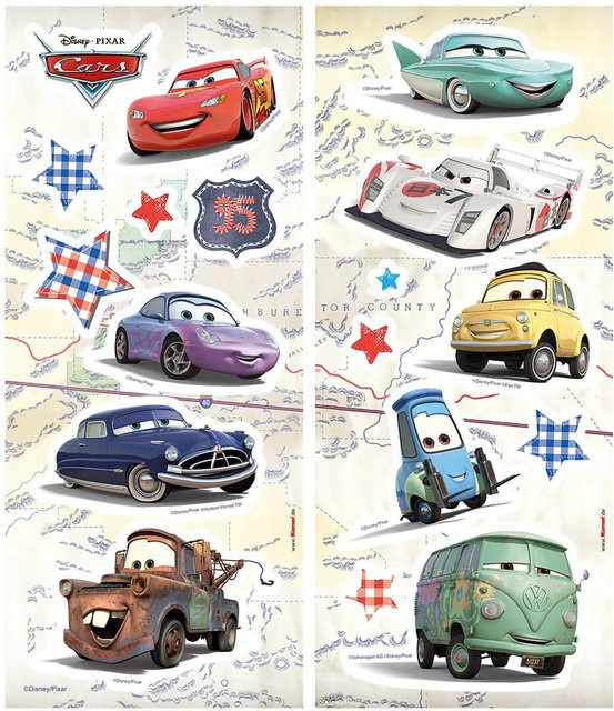Komar Deko-Sticker Cars für Kinder, Mehrfarbig, Breite: 33 cm, Höhe: 14 cm - Bild 1