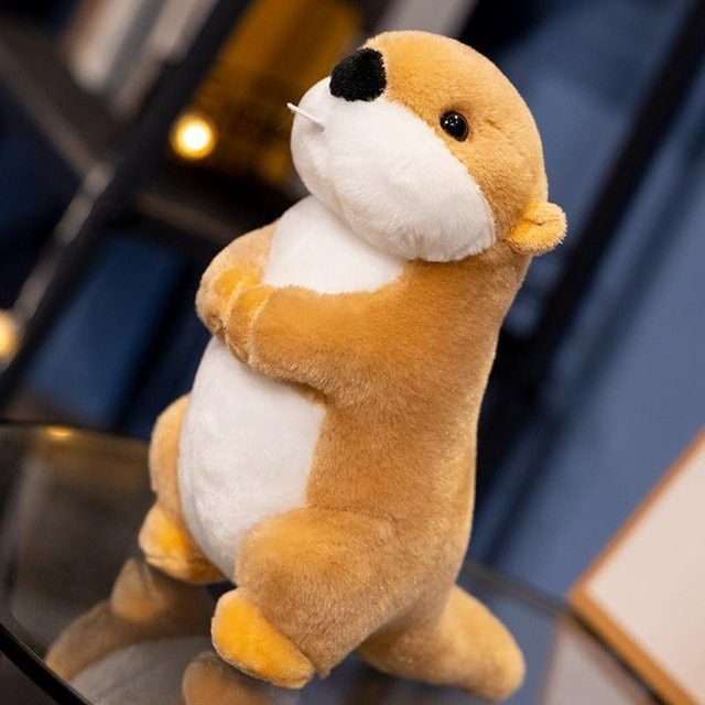 Kawaii Simulation Wildtier Biber Plüschtier, weiß, ab 14 Jahren - Bild 1