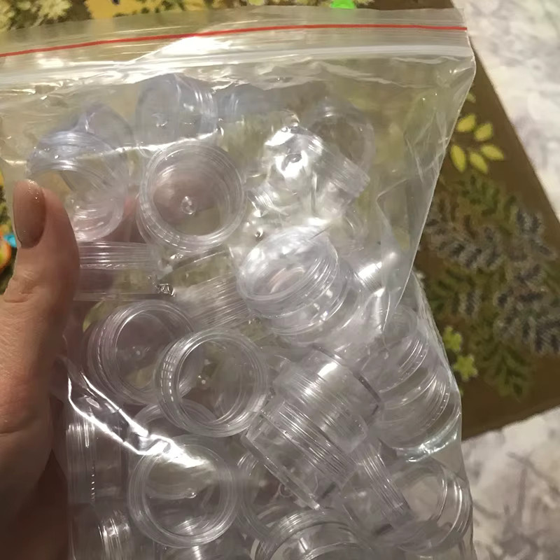 HNKMP Mini-Probenbehälter für Creme, 50 Stück, 5g, transparent - Bild 2
