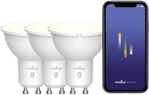 Nordlux LED Reflektor 2270031000 GU10 4.8W Weiß dimmbar CCT Warmweiß bis Kaltweiß 3er Set - Bild 1