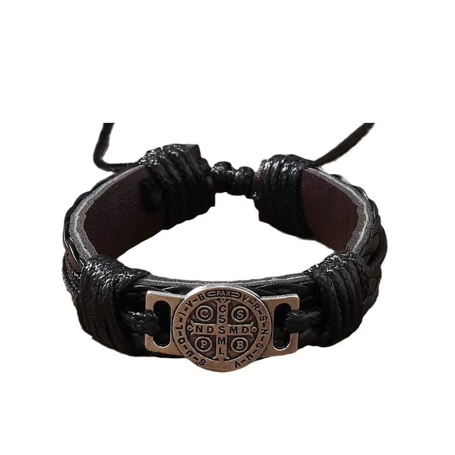 MINISO Lederarmband, geflochten, Schwarz, Herren - Bild 2