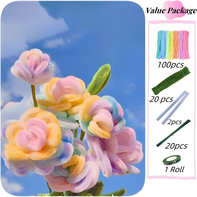 DIY-Bastelarbeiten Pfeifenreiniger, Chenille-Stiele, 120-teiliges Set - Bild 1
