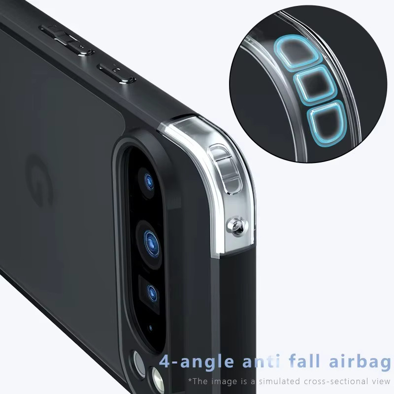 Fundas Stoßfeste Hülle für Google Pixel 10 Pro XL in Schwarz, Mattiert und Transparent - Bild 4
