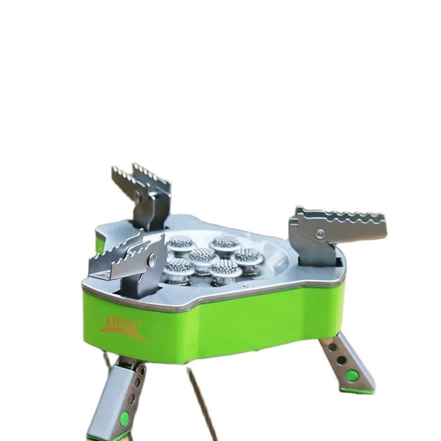 BRS Seven Star Hochleistungs-Campingkocher BRS-71A in Grün, tragbarer Outdoor-Gaskocher für Propan und Butan - Bild 4