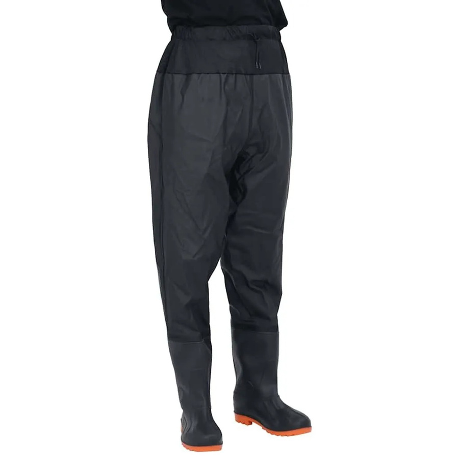 vidaXL Hüftwathose mit Stiefeln in Schwarz, Größe 40 - Bild 2